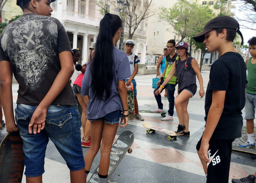 Skateboarding in Cuba
